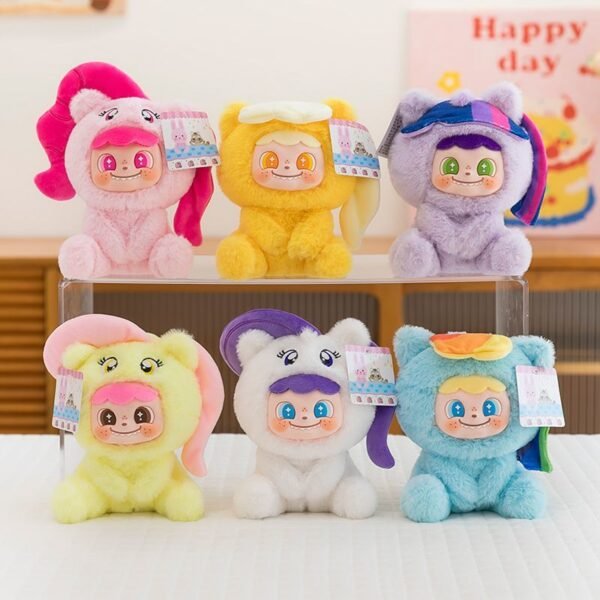 Wooden horse Party series,Plush Doll Blind Box Figures,Vinyl Face Plush Doll Random Design Action Figures Collectible Toys,Plush Blind Box 1PC (1 of 6 Styles) Cute Collectible Toys Birthday Gifts