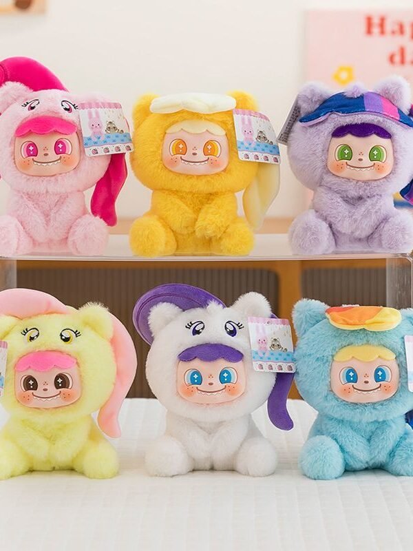 Wooden horse Party series,Plush Doll Blind Box Figures,Vinyl Face Plush Doll Random Design Action Figures Collectible Toys,Plush Blind Box 1PC (1 of 6 Styles) Cute Collectible Toys Birthday Gifts