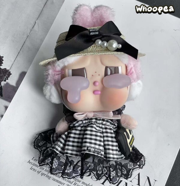 POP MART CRYBABY Replacing Clothes Set, Labubu Chanel Outfit (No Dolls)