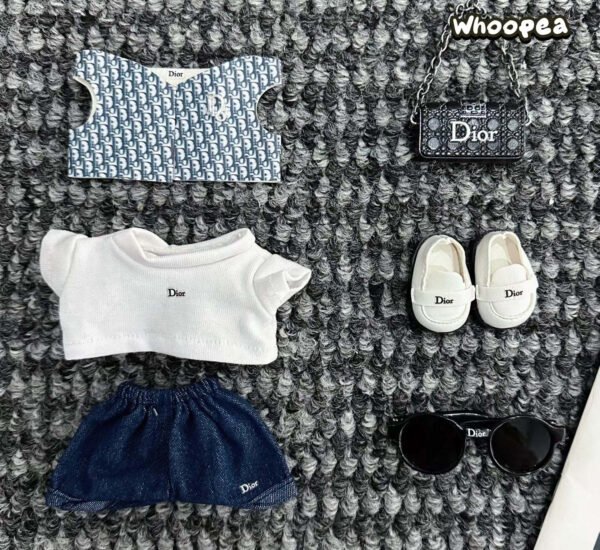 POP MART Labubu Replacing Clothes Set, Labubu Outfit Dior (No Dolls)