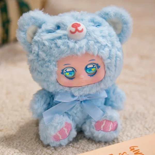 Candy Bear Series,Plush Doll Blind Box Figures,Vinyl Face Plush Doll Random Design Action Figures Collectible Toys,Plush Blind Box 1PC (1 of 6 Styles) Cute Collectible Toys Birthday Gifts