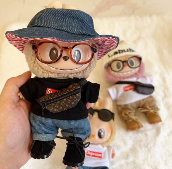 POP MART Labubu Replacing Clothes Set, Labubu Outfit supreme (No Dolls)