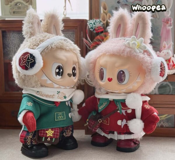 cde90009c1d1d9b9cf08fa34549d7986.jpg POP MART Labubu Replacing Clothes Set, Labubu Christmas Outfit for 38cm Labubu (No Dolls)