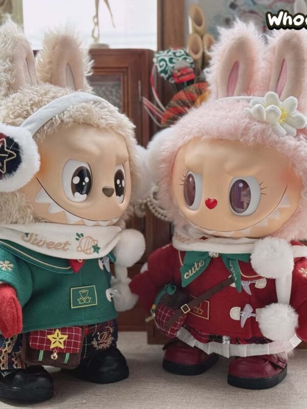 POP MART Labubu Replacing Clothes Set, Labubu Christmas Outfit for 38cm Labubu (No Dolls)