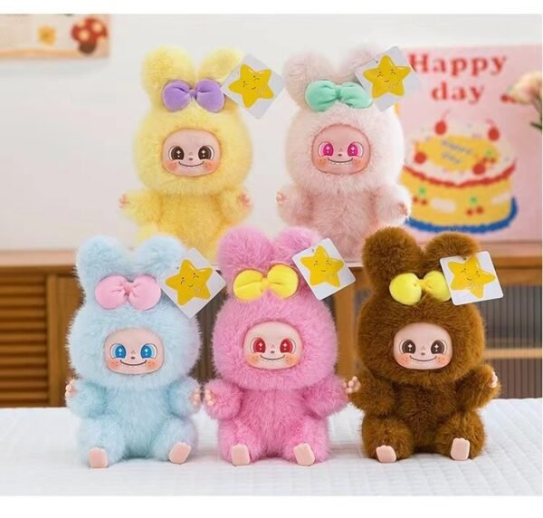 Rabbit Paradise Series,Plush Doll Blind Box Figures,Vinyl Face Plush Doll Random Design Action Figures Collectible Toys,Plush Blind Box 1PC (1 of 6 Styles) Cute Collectible Toys Birthday Gifts